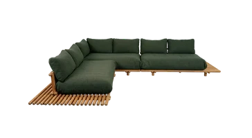 Sticks platform, corner sofa large - Teak
