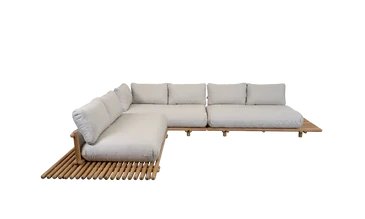 Sticks platform, corner sofa large - Teak