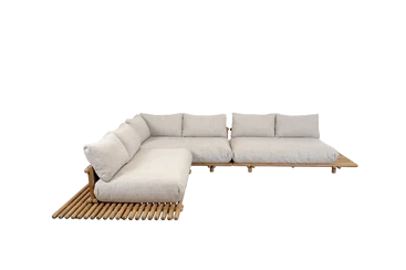 Sticks platform, corner sofa large - Teak