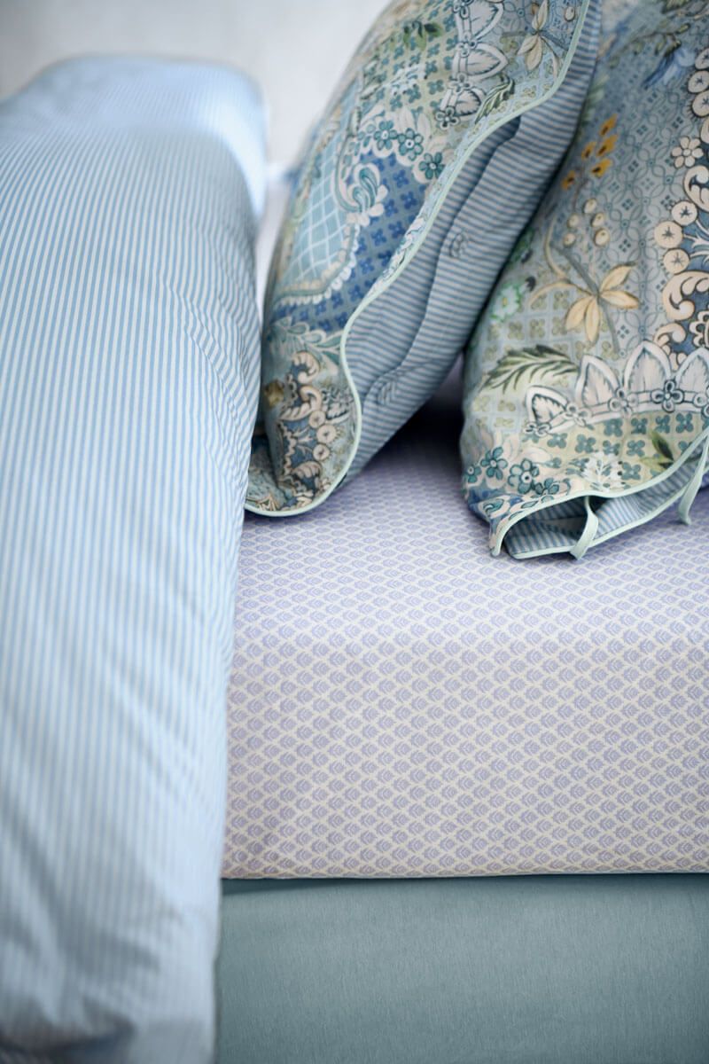 Thousand leaves - fitted sheets blue
