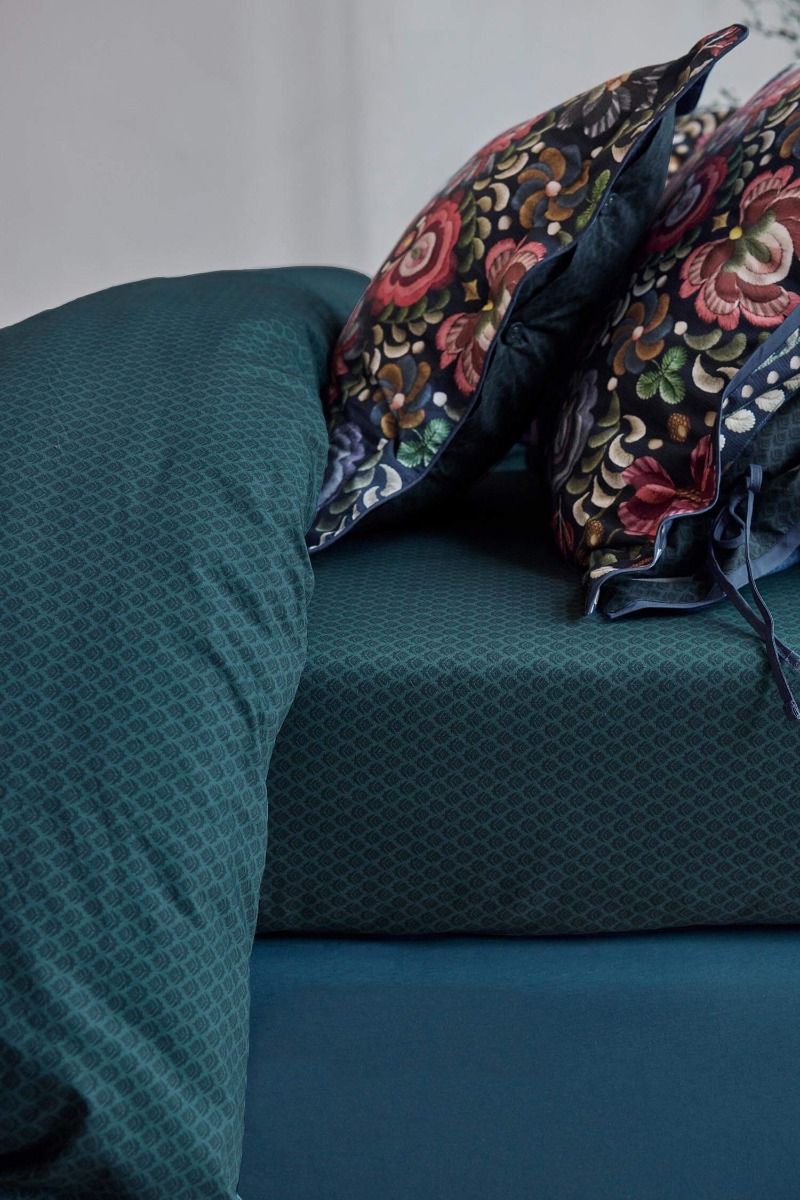 Thousand leaves - fitted sheets dark blue