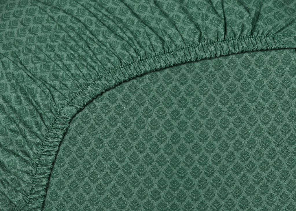 Thousand leaves - fitted sheets green