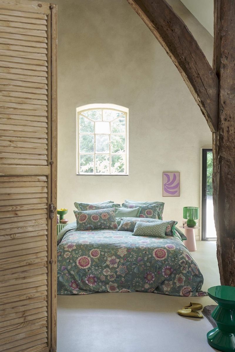 Viva las Flores Duvet Cover Green