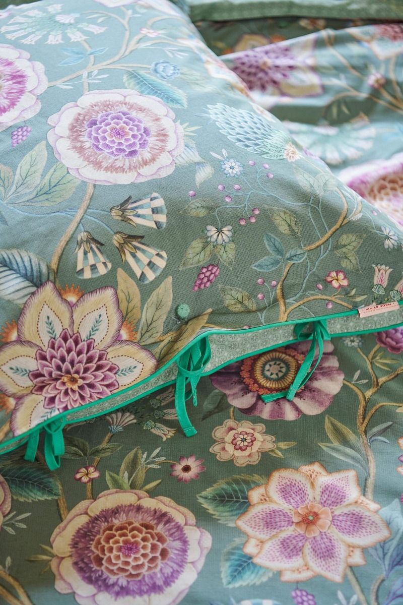 Viva las Flores Duvet Cover Green