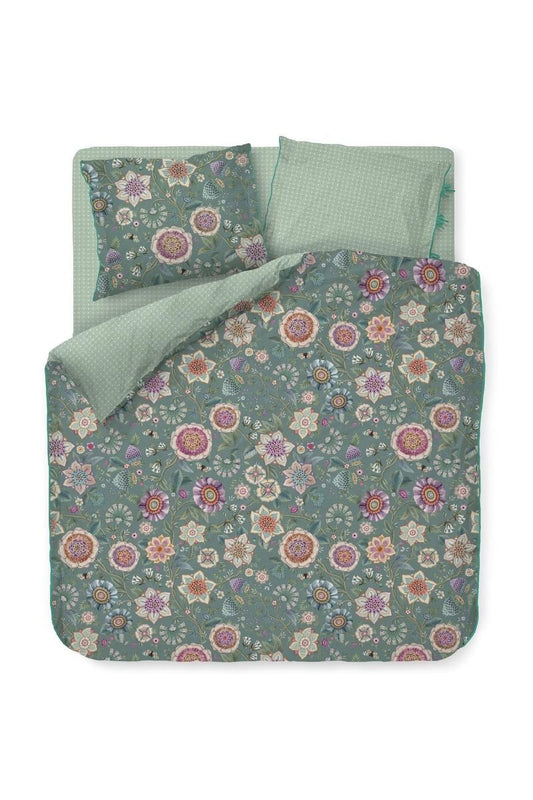 Viva las Flores Duvet Cover Green