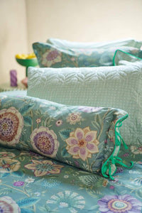 Viva las Flores long cushion green