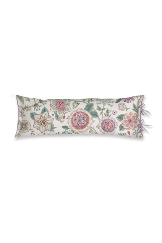 Viva las Flores long cushion white