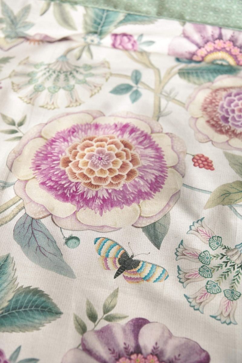 Viva las Flores Duvet Cover White