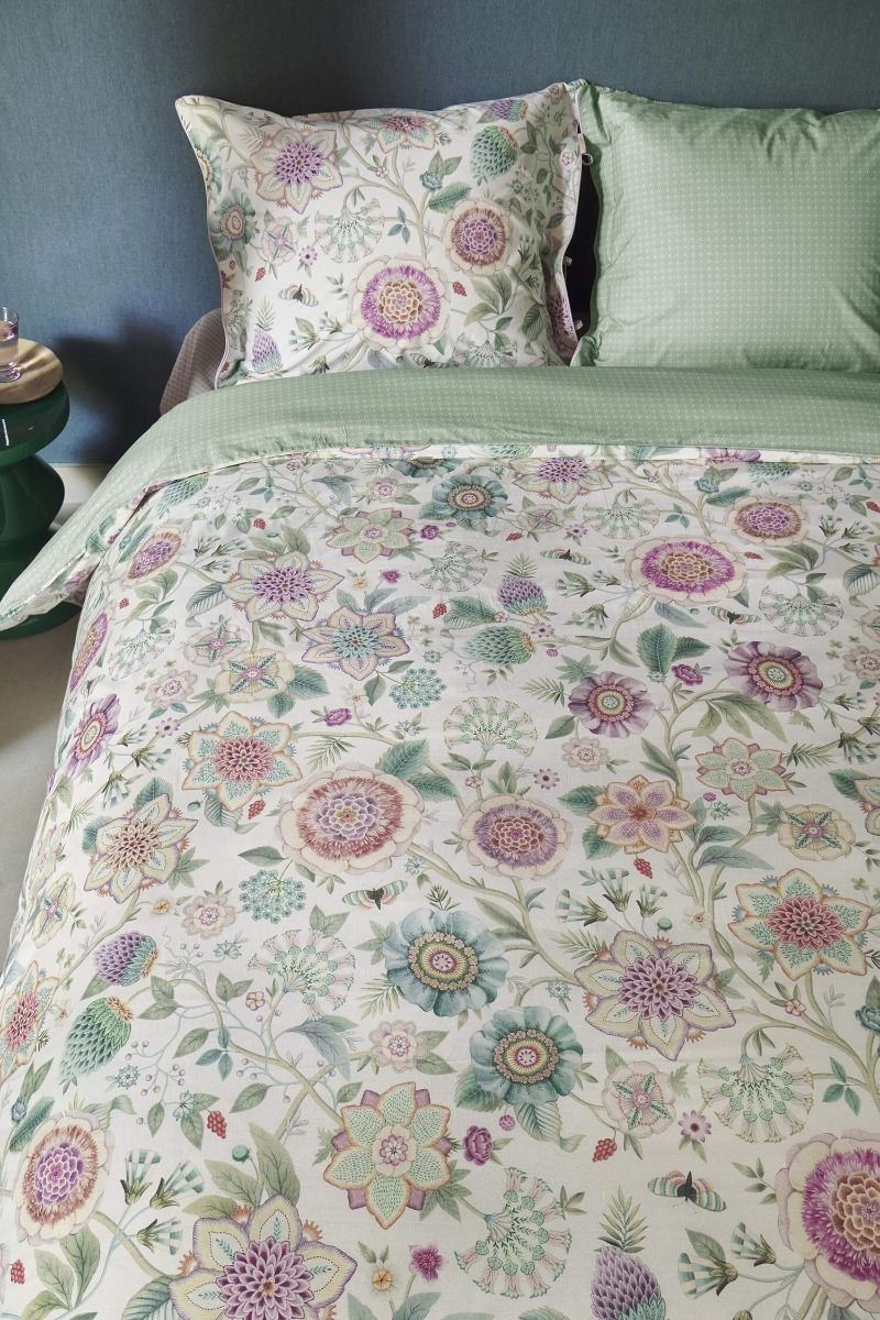 Viva las Flores Duvet Cover White