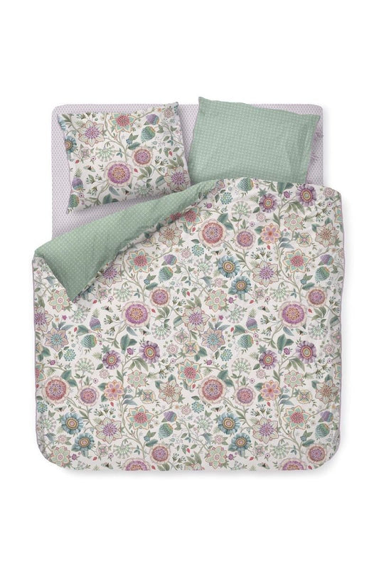 Viva las Flores Duvet Cover White
