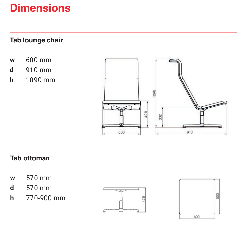Tab lounge&ottoman