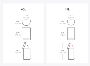 Trash bin with step (45/60 lt)