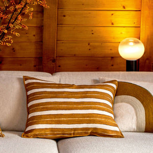 Secret stripe cushion - cumin