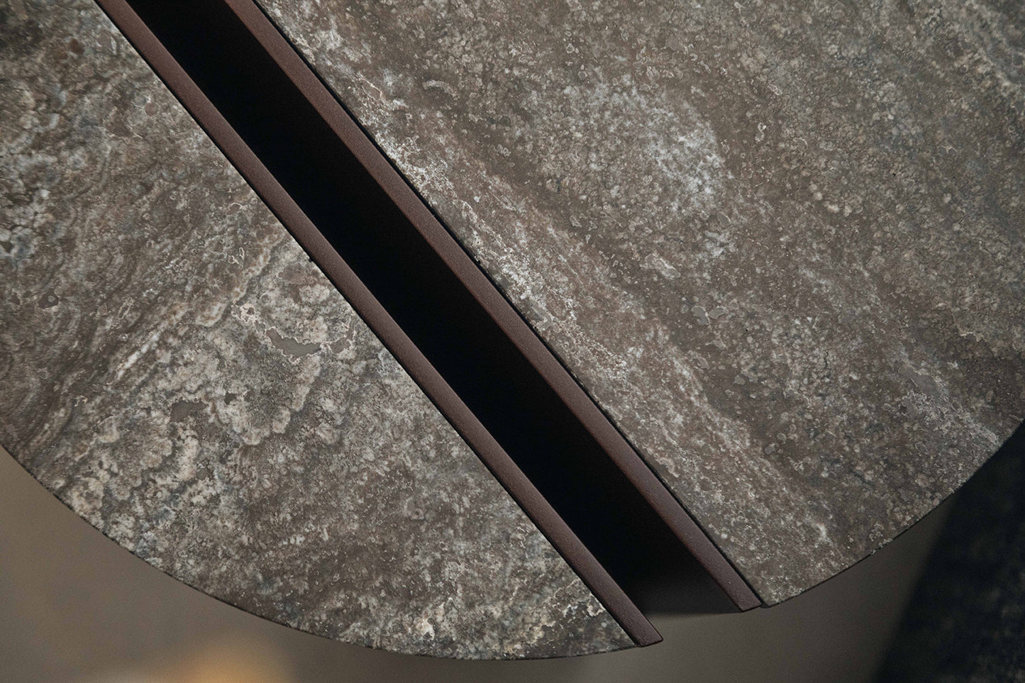 Half Black Travertine