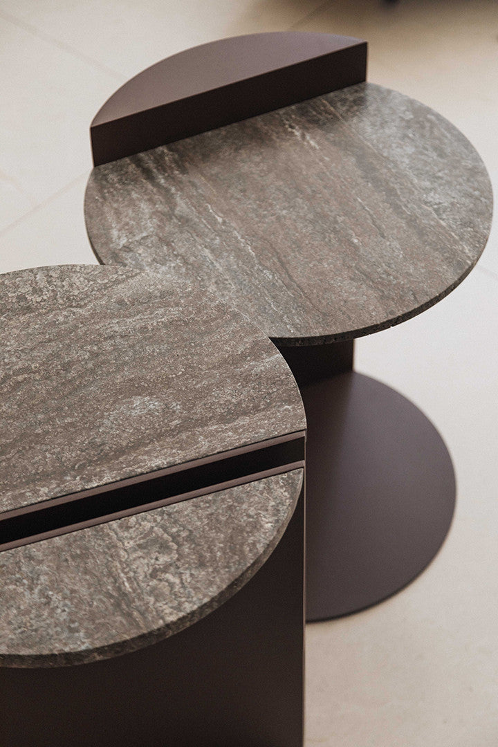 Half Black Travertine