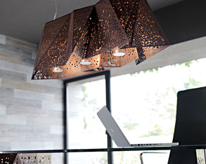 Plywood chandelier